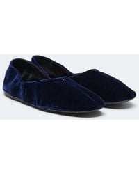 KHAITE - Jane Velvet Ballet Flats - Lyst