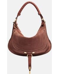 Chloé - Marcie Small Suede Shoulder Bag - Lyst