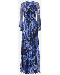 Erdem - Floral Pleated Voile Gown - Lyst