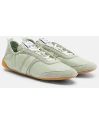 Chloé - Kick Leather-Trimmed Sneakers - Lyst