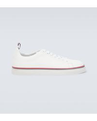 Thom Browne - Leather Low-top Sneakers - Lyst