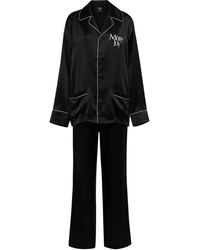Christopher Kane Printed Silk Pyjama Set - Black