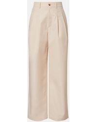 Wardrobe NYC - Pleated Cotton-Blend Wide-Leg Pants - Lyst