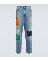 Alanui - Patchwork Wide-leg Jeans - Lyst