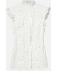 Erdem - Bluse Aus Einem Baumwollgemisch - Lyst