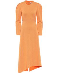 tibi orange dress