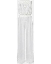 Melissa Odabash - Viv Cotton-Blend Jumpsuit - Lyst
