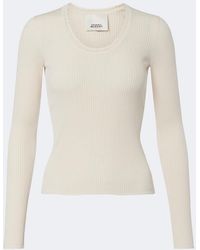 Isabel Marant - Selenie Ribbed-Knit Silk And Cotton Sweater - Lyst