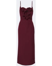 Magda Butrym - Floral-Applique Cotton And Silk Midi Dress - Lyst