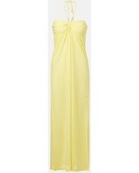 Melissa Odabash - Mila Semi-Sheer Halterneck Maxi Dress - Lyst
