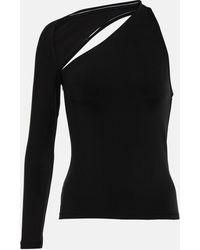 Balenciaga - One-shoulder Jersey Top - Lyst