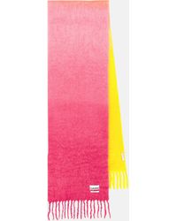 Ganni Schal aus einem Mohairgemisch - Pink