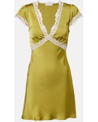 Faithfull the Brand - Verena Lace-Trimmed Satin Minidress - Lyst