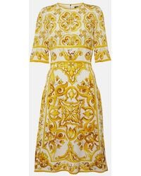 Dolce & Gabbana - Dress With 'Majolica' Print - Lyst