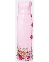 Costarellos - Harlee Floral-Applique Sequined Cocktail Dress - Lyst