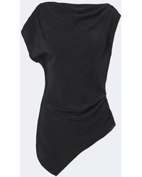 Veronica Beard - Yvonne Draped Crepe De Chine Top - Lyst