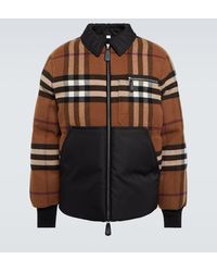 Burberry - exaggerated Check Down Jacket - Lyst