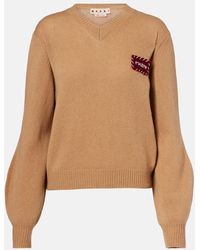 Marni - Patch-Applique Cashmere Sweater - Lyst