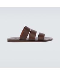 Loro Piana - Naha Leather Slides - Lyst