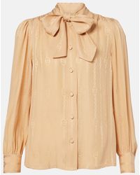 Gucci - Interlocking G Silk Jacquard Shirt - Lyst