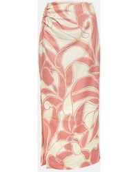 SIR. - Belletto Printed Linen Maxi Skirt - Lyst