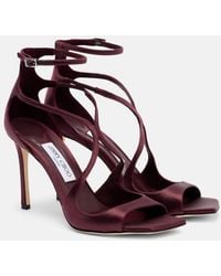 Jimmy Choo - Azia 95 Satin Sandals - Lyst