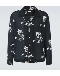 Bode - Football Silhouette Printed Linen Shirt - Lyst