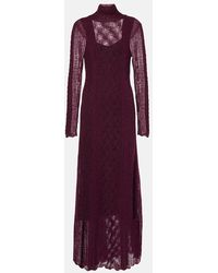 Ulla Johnson - Vestido Largo En Mezcla De Lana - Lyst