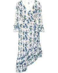 Gül Hürgel Exklusiv bei Mytheresa – Midikleid aus Leinen - Blau