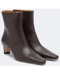 STAUD - Wally Leather Ankle Boots - Lyst