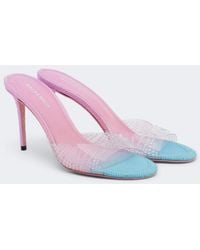 Mach & Mach - Crystal Flame Embellished Pvc Mules - Lyst