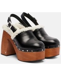 Jimmy Choo - Alida 135 Leather Platform Clogs - Lyst