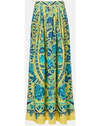 Etro - Printed Cotton Maxi Skirt - Lyst