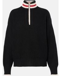 Brunello Cucinelli - Wool Half-Zip Sweater - Lyst