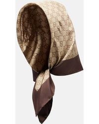 Gucci - Panuelo De Sarga De Seda Con Gg - Lyst