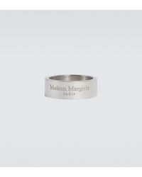 Maison Margiela Sterling Silver Logo Ring - Metallic