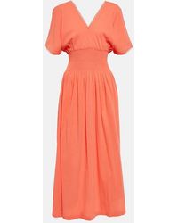 Heidi Klein - Smocked Cotton Maxi Dress - Lyst