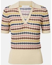 Zimmermann - Awaken Cotton-Blend Polo Sweater - Lyst