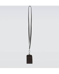 Giorgio Armani - Embellished Leather Card Holder - Lyst