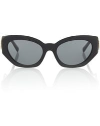 black medusa ares square cat eye sunglasses