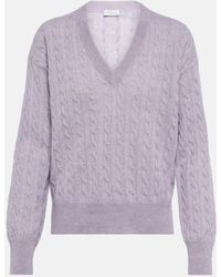 Brunello Cucinelli - Cable-knit Alpaca And Cotton Sweater - Lyst