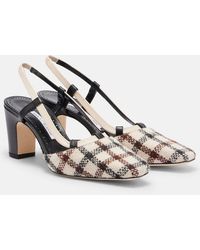 Manolo Blahnik - Vestal Checked Slingback Pumps - Lyst