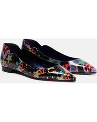 Christian Louboutin - Hot Chickita Printed Patent Leather Ballet Flats - Lyst