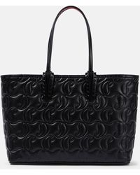 Christian Louboutin - Cabata Small Black Leather Tote Bag - Lyst