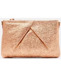 Dries Van Noten - Clutch Aus Metallic-Leder - Lyst