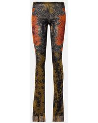 Jean Paul Gaultier - Bedruckte Hose Medaillon Aus Mesh - Lyst