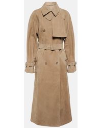 Max Mara - Quinto Oversized Suede Trench Coat - Lyst