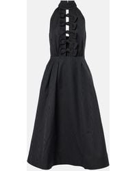 Rebecca Vallance - Charaya Bow-Detail Halterneck Midi Dress - Lyst