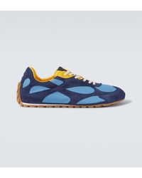 Bottega Veneta - Orbit Flash Suede-Trimmed Sneakers - Lyst