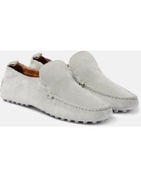 Tod's - Gommino Suede Driving Shoes - Lyst